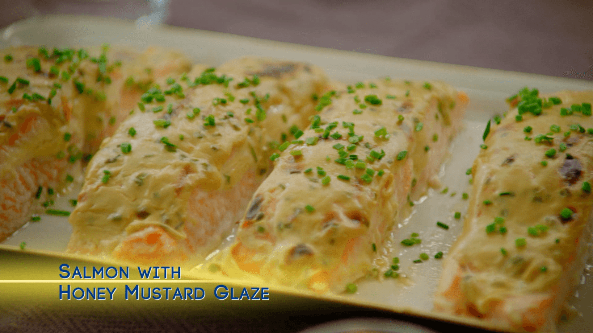 Salmon W Mustard Glaze