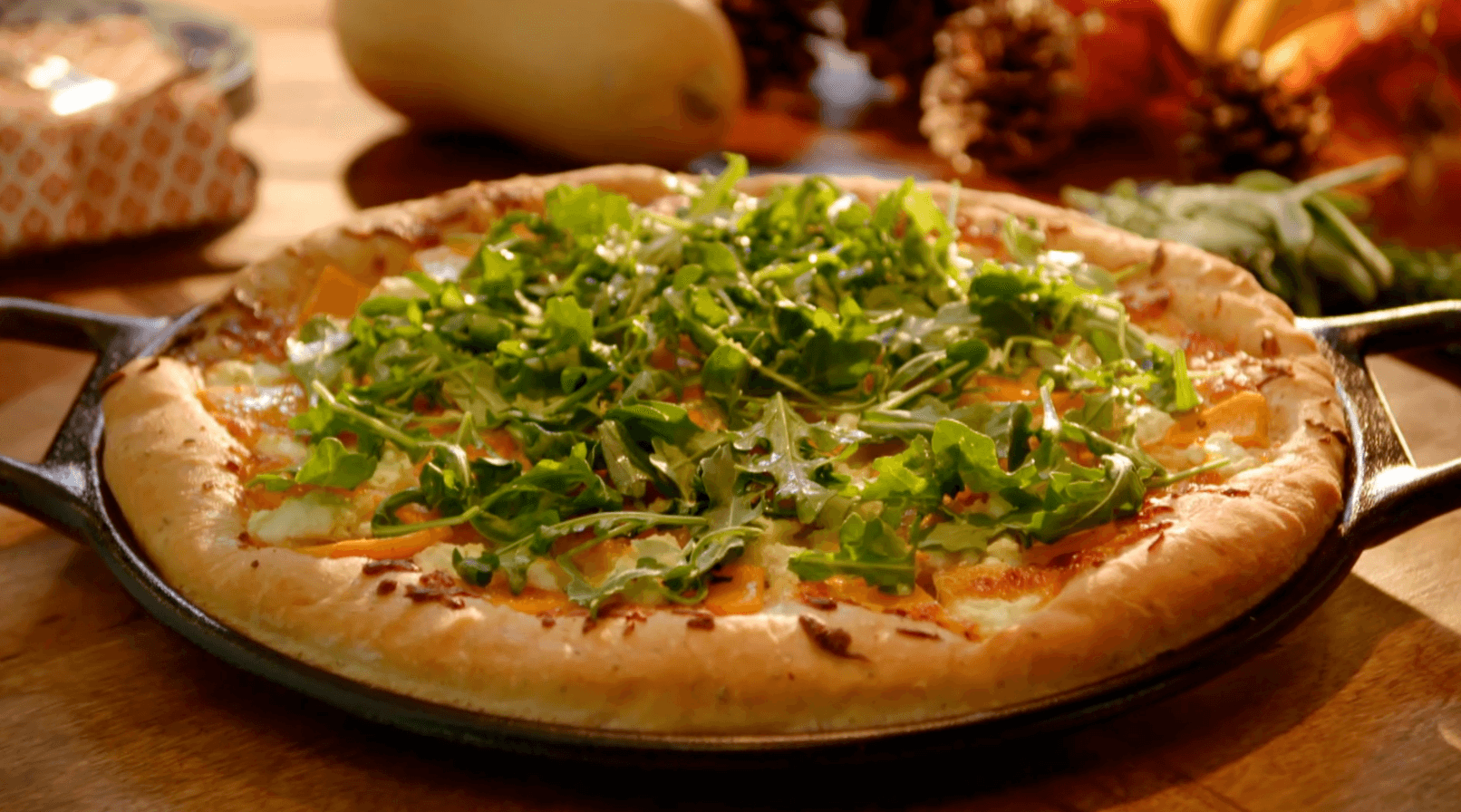 Butternut Squash and Arugula Pizza