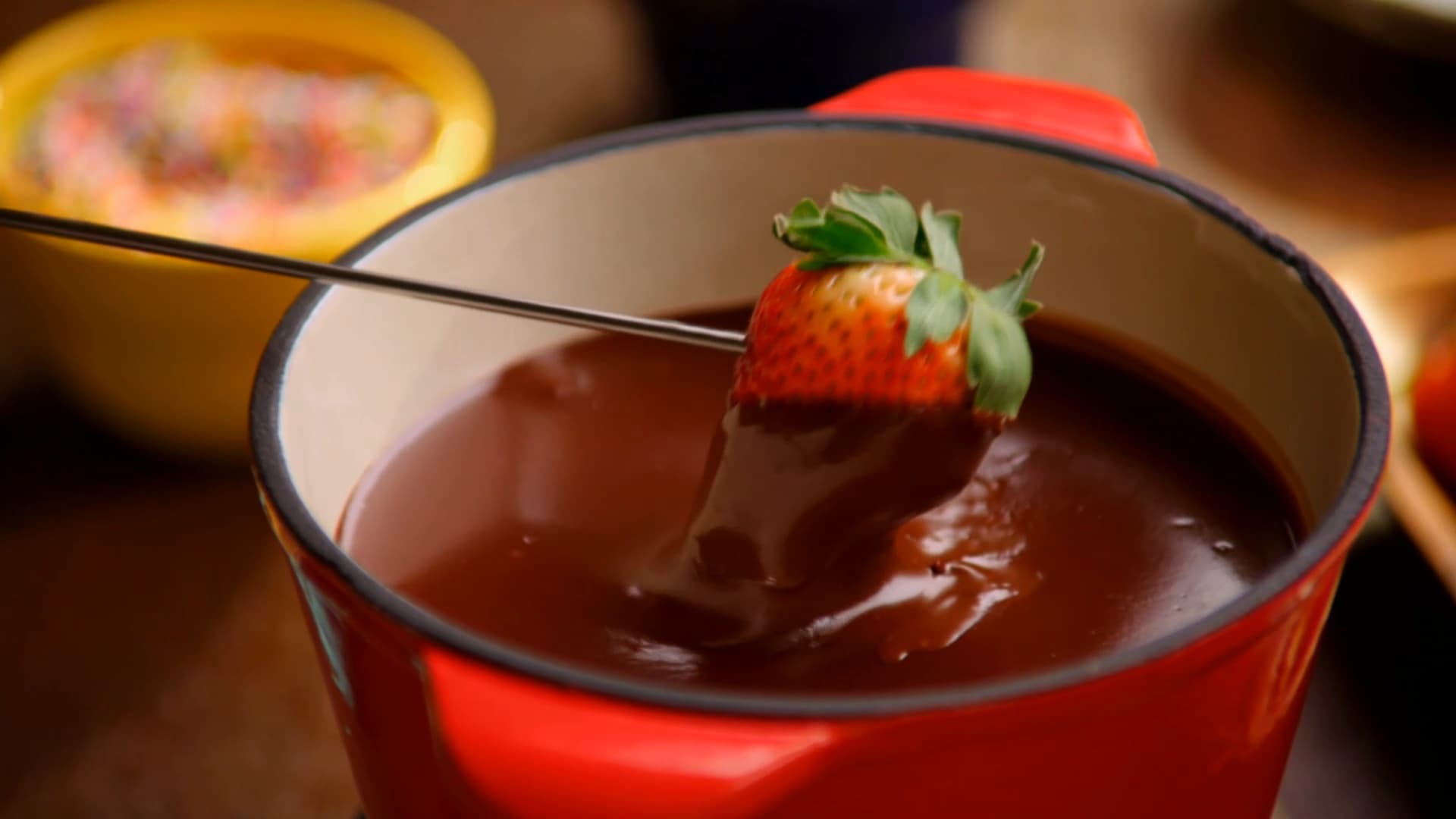 DIY Chocolate Dip with Marshmallows and Fruit