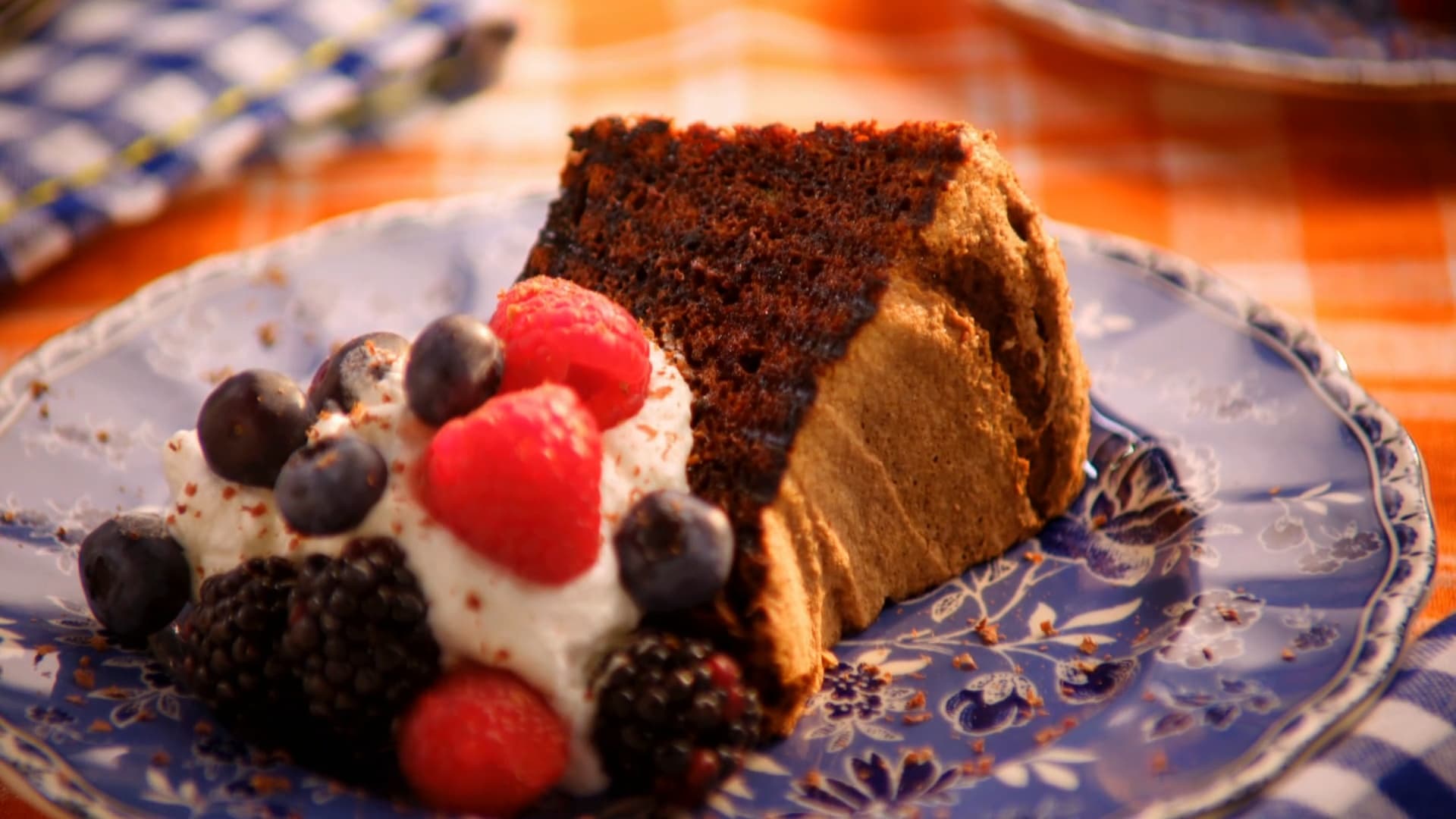 Grilled Chocolate Angel Food Cake