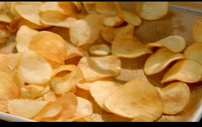 Homemade Potato Chips with Chicken Salt